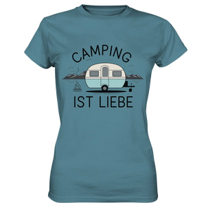 Camping ist Liebe – Charmantes Design für Naturfreunde - Ladies Premium Shirt Bright Lights Arts