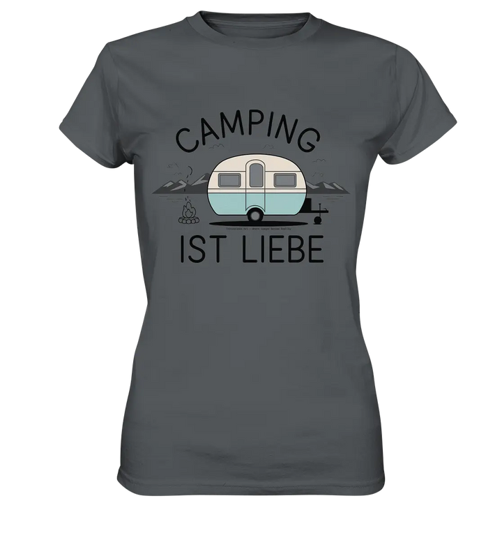 Camping ist Liebe – Charmantes Design für Naturfreunde - Ladies Premium Shirt Bright Lights Arts