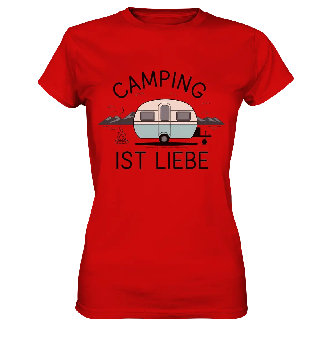 Camping ist Liebe – Charmantes Design für Naturfreunde - Ladies Premium Shirt Bright Lights Arts