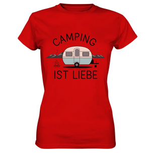 Camping ist Liebe – Charmantes Design für Naturfreunde - Ladies Premium Shirt Bright Lights Arts