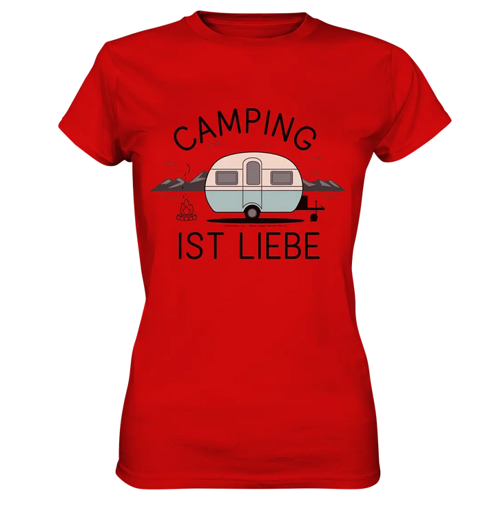 Camping ist Liebe – Charmantes Design für Naturfreunde - Ladies Premium Shirt Bright Lights Arts