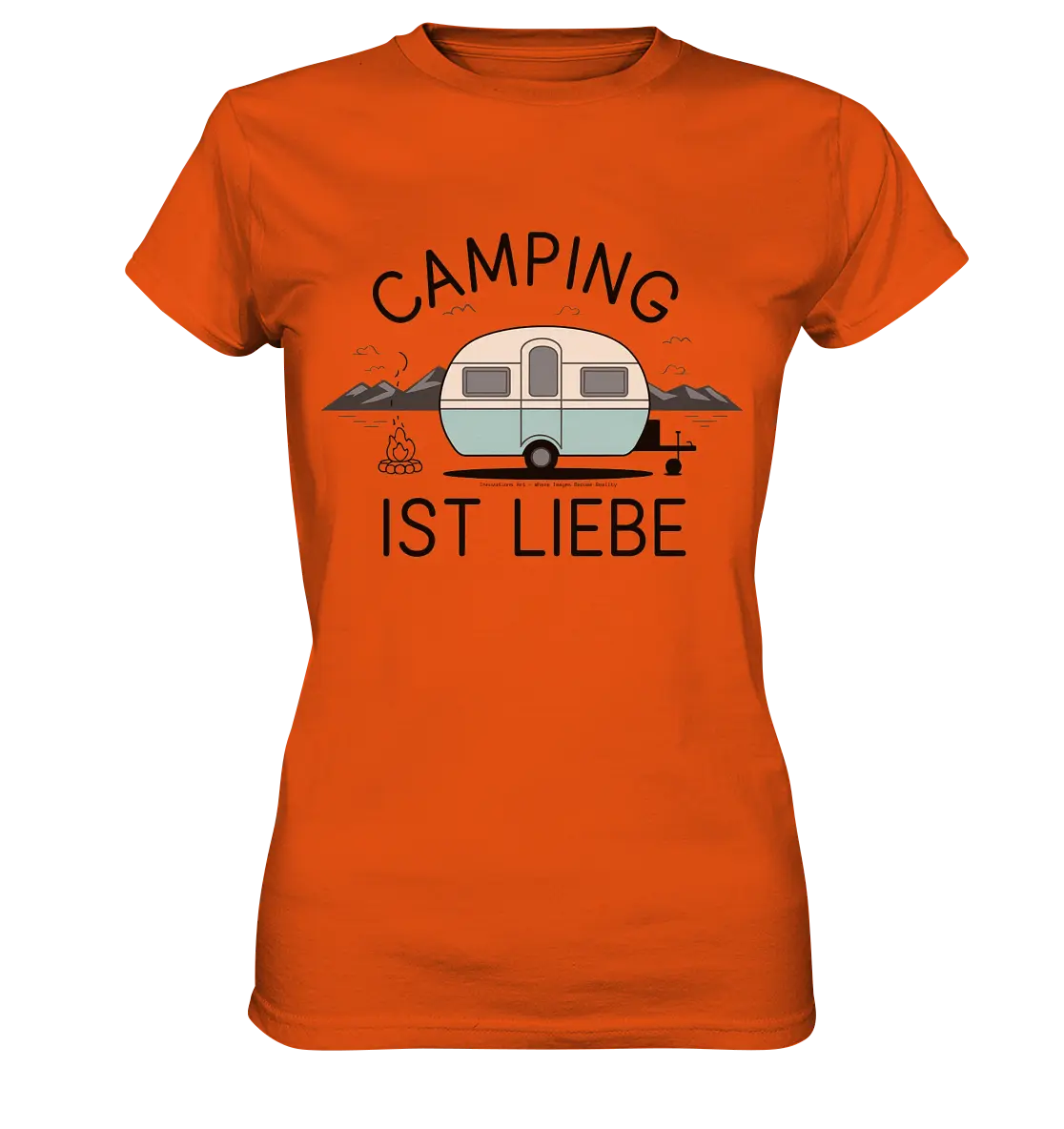 Camping ist Liebe – Charmantes Design für Naturfreunde - Ladies Premium Shirt Bright Lights Arts