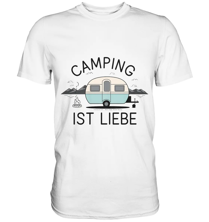 Camping ist Liebe – Charmantes Design für Naturfreunde - Premium Shirt Bright Lights Arts