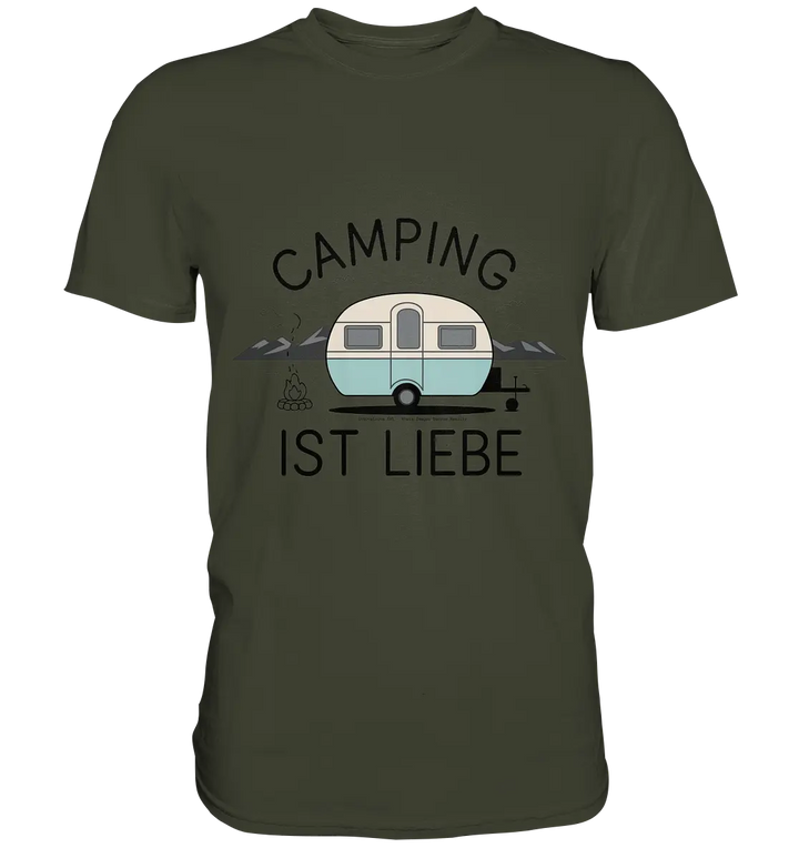 Camping ist Liebe – Charmantes Design für Naturfreunde - Premium Shirt Bright Lights Arts