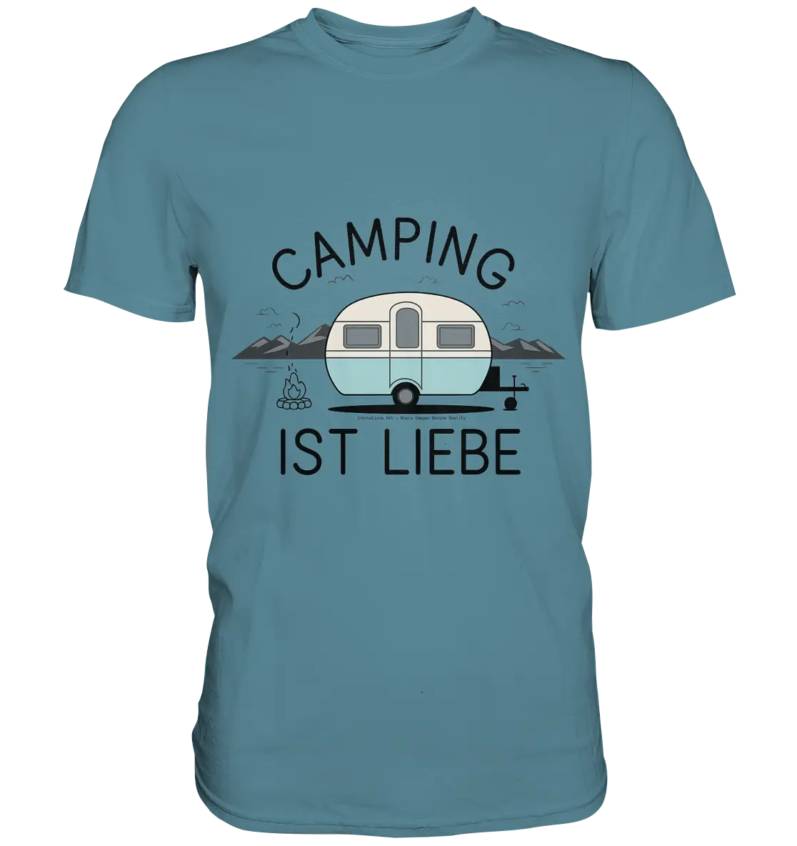 Camping ist Liebe – Charmantes Design für Naturfreunde - Premium Shirt Bright Lights Arts