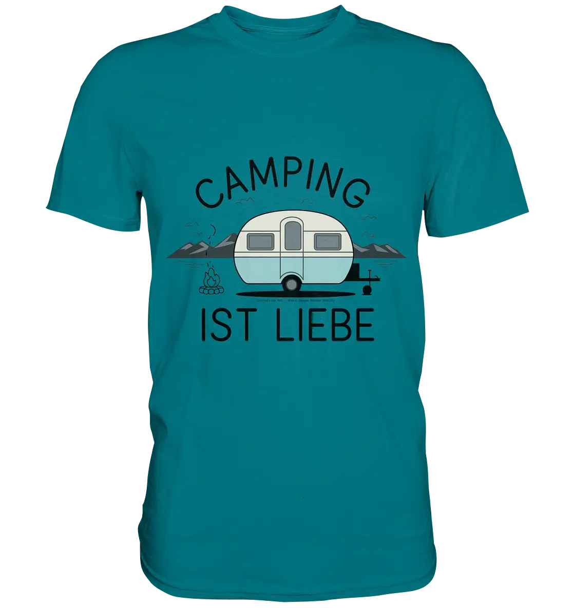 Camping ist Liebe – Charmantes Design für Naturfreunde - Premium Shirt Bright Lights Arts