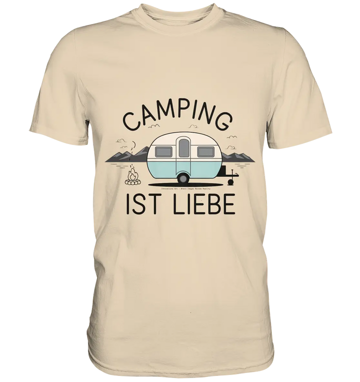 Camping ist Liebe – Charmantes Design für Naturfreunde - Premium Shirt Bright Lights Arts