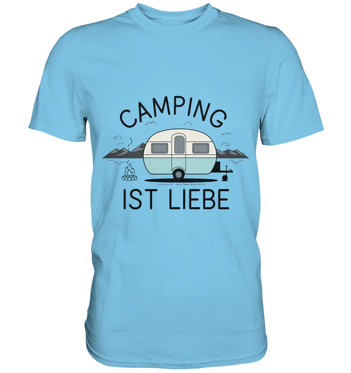 Camping ist Liebe – Charmantes Design für Naturfreunde - Premium Shirt Bright Lights Arts