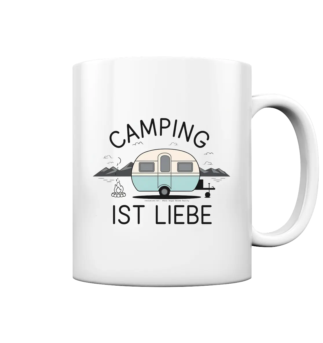 Camping ist Liebe – Charmantes Design für Naturfreunde - Tasse glossy Bright Lights Arts