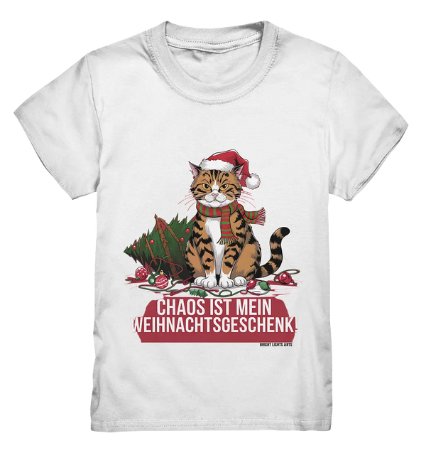 Chaos ist mein Weihnachtsgeschenk – Lustige Katzenillustration - Kids Premium Shirt Bright Lights Arts