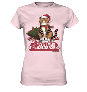 Chaos ist mein Weihnachtsgeschenk – Lustige Katzenillustration - Ladies Premium Shirt Bright Lights Arts