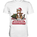 Chaos ist mein Weihnachtsgeschenk – Lustige Katzenillustration - Premium Shirt Bright Lights Arts