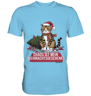 Chaos ist mein Weihnachtsgeschenk – Lustige Katzenillustration - Premium Shirt Bright Lights Arts