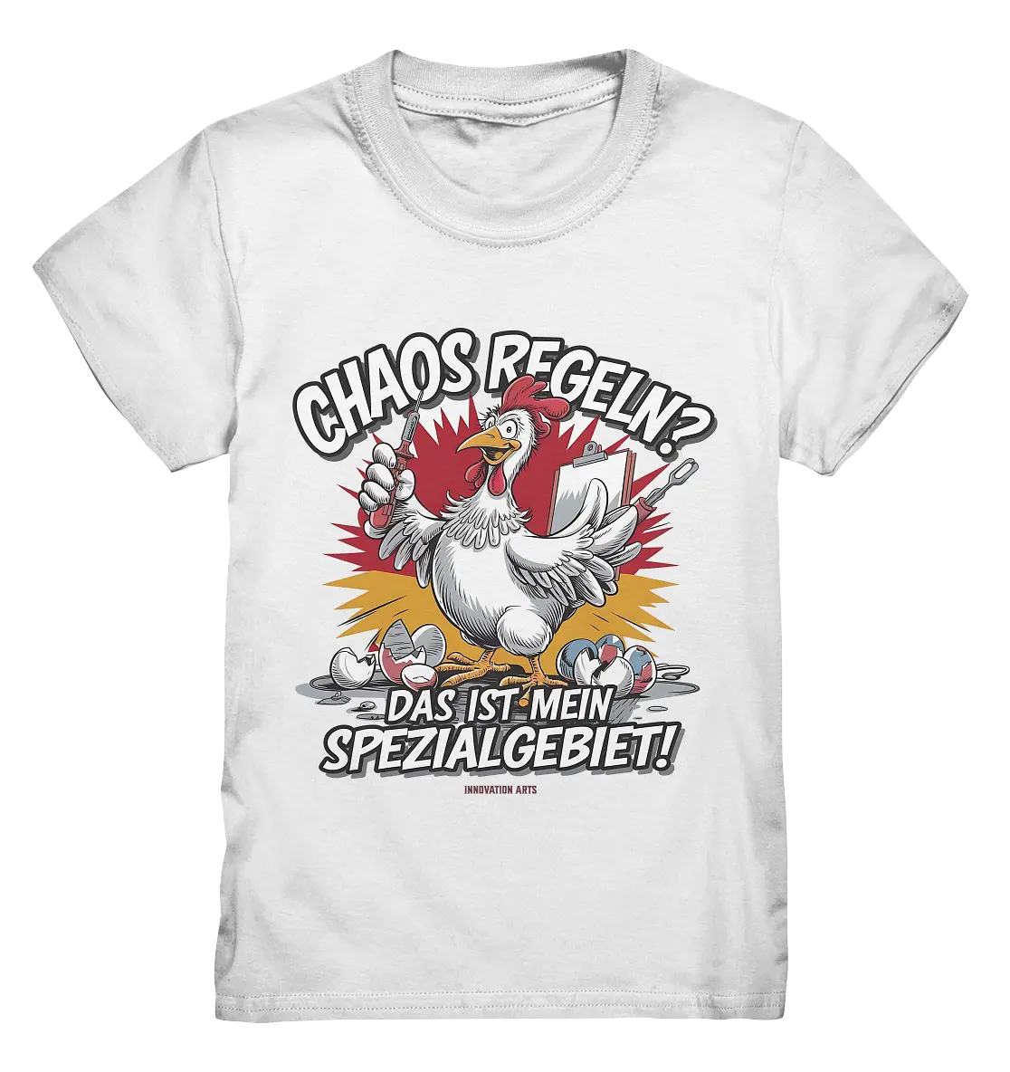 Chaos regeln? Das ist mein Spezialgebiet! – Humorvolles Huhn-Design - Kids Premium Shirt Bright Lights Arts