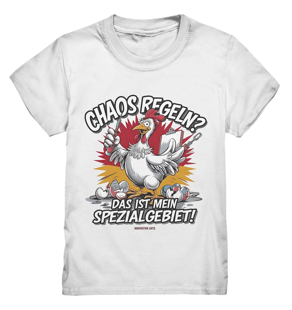 Chaos regeln? Das ist mein Spezialgebiet! – Humorvolles Huhn-Design - Kids Premium Shirt Bright Lights Arts