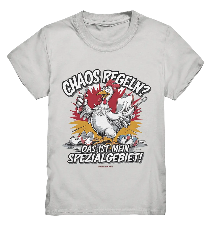 Chaos regeln? Das ist mein Spezialgebiet! – Humorvolles Huhn-Design - Kids Premium Shirt Bright Lights Arts