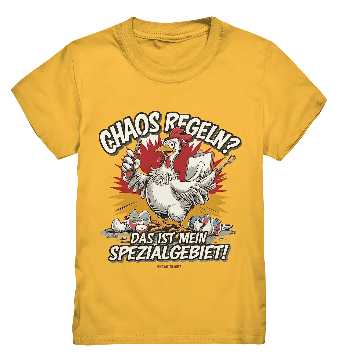 Chaos regeln? Das ist mein Spezialgebiet! – Humorvolles Huhn-Design - Kids Premium Shirt Bright Lights Arts