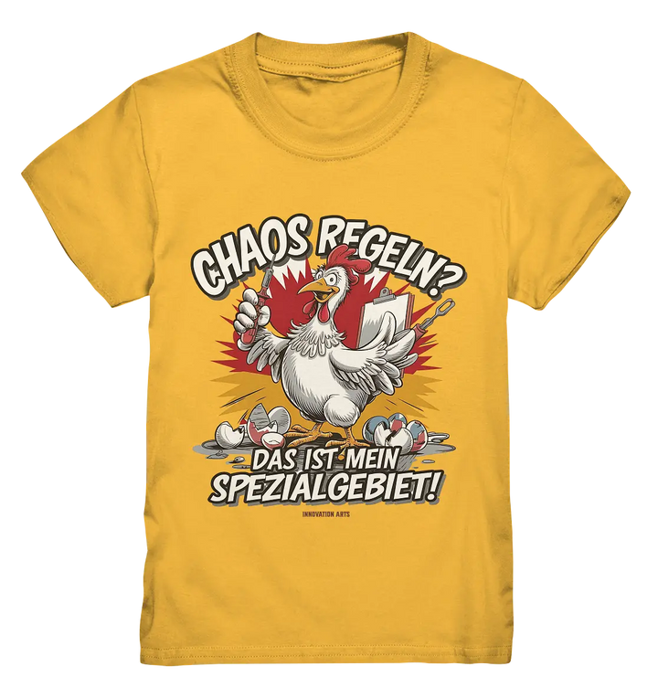Chaos regeln? Das ist mein Spezialgebiet! – Humorvolles Huhn-Design - Kids Premium Shirt Bright Lights Arts