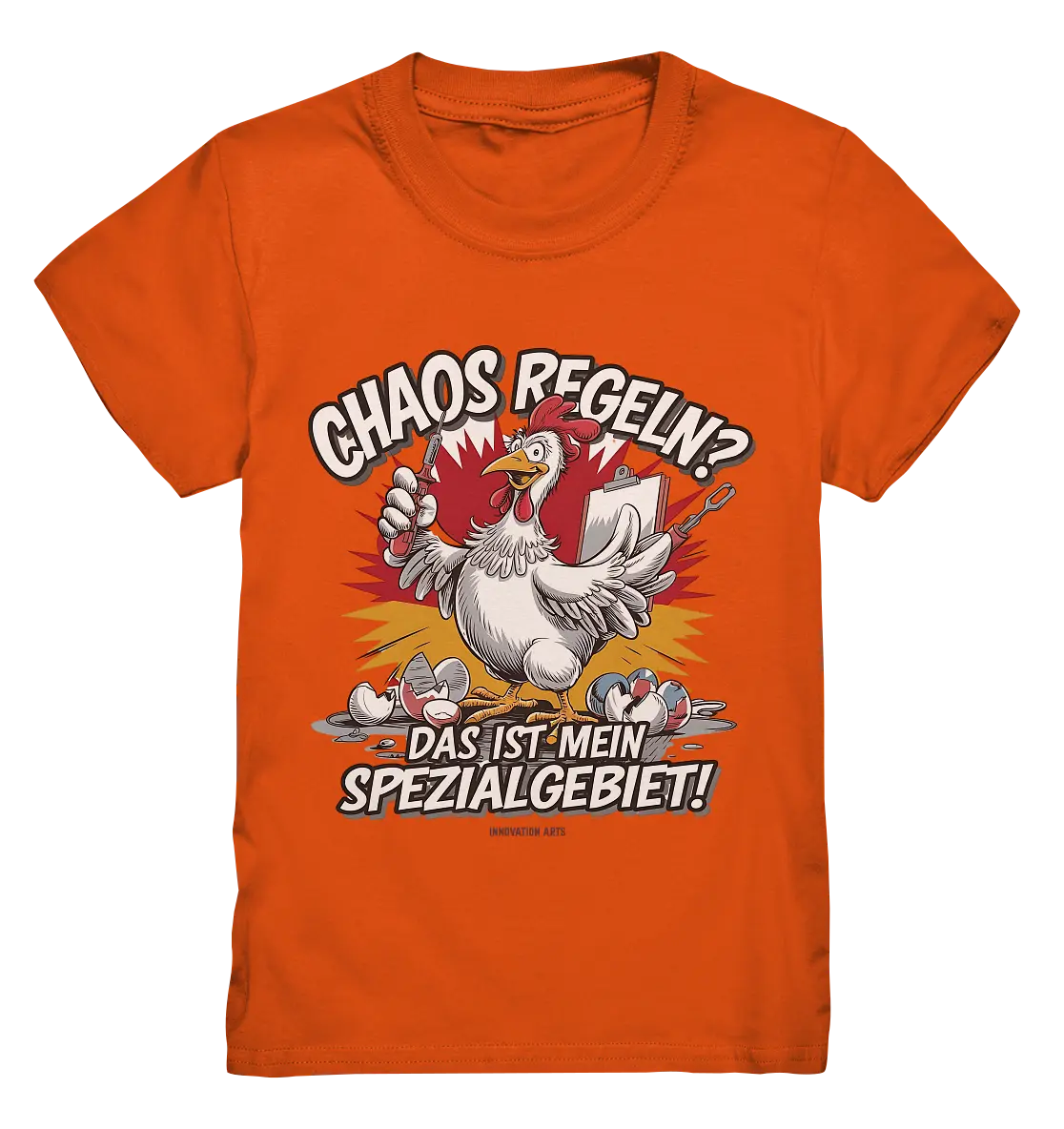 Chaos regeln? Das ist mein Spezialgebiet! – Humorvolles Huhn-Design - Kids Premium Shirt Bright Lights Arts