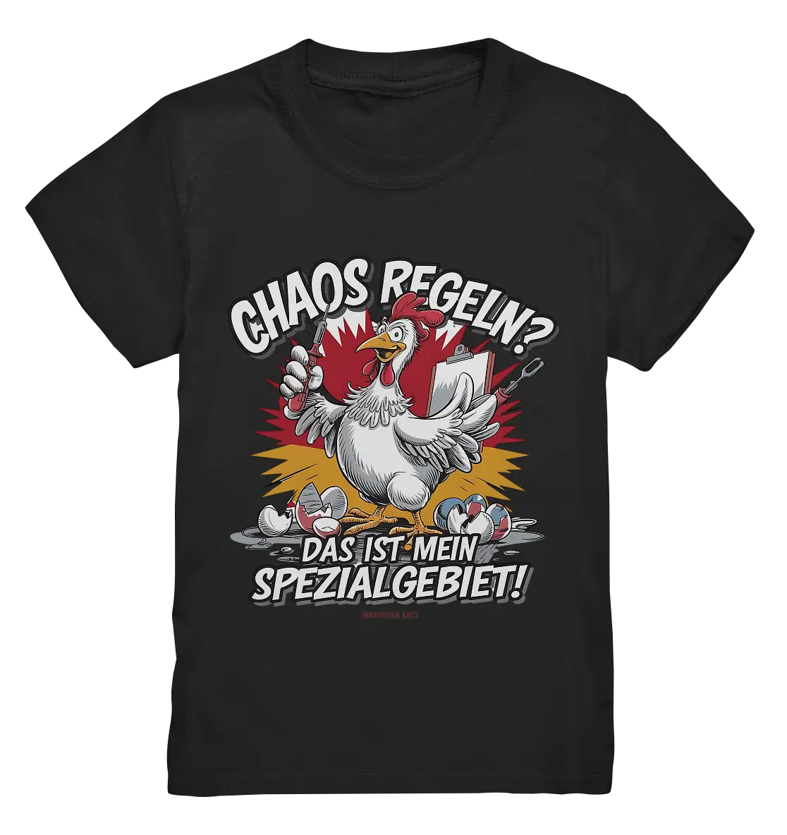 Chaos regeln? Das ist mein Spezialgebiet! – Humorvolles Huhn-Design - Kids Premium Shirt Bright Lights Arts