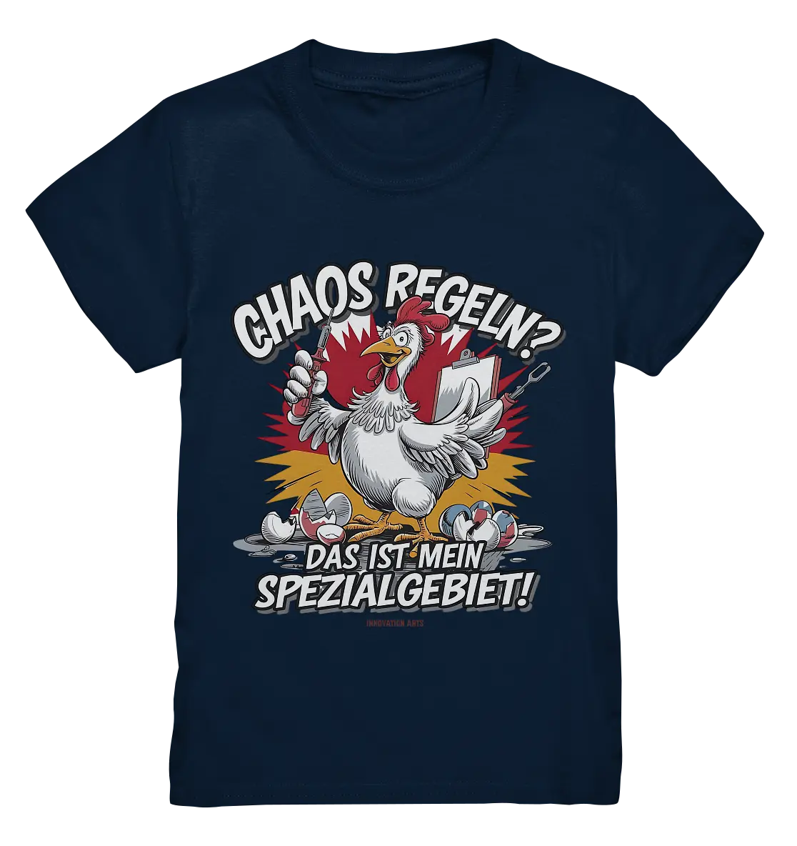 Chaos regeln? Das ist mein Spezialgebiet! – Humorvolles Huhn-Design - Kids Premium Shirt Bright Lights Arts