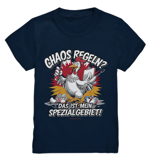 Chaos regeln? Das ist mein Spezialgebiet! – Humorvolles Huhn-Design - Kids Premium Shirt Bright Lights Arts