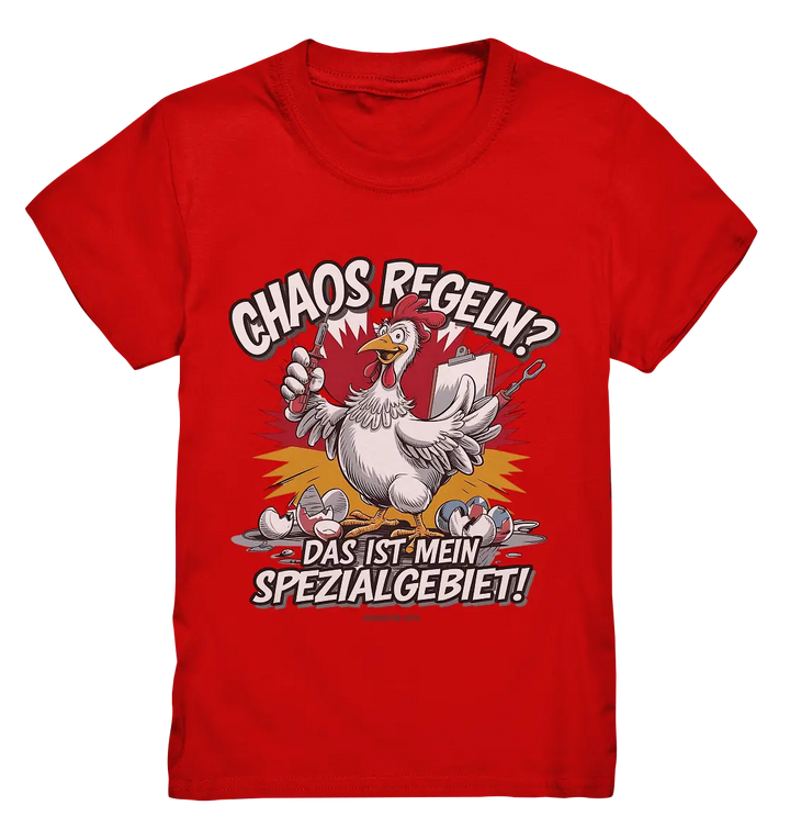 Chaos regeln? Das ist mein Spezialgebiet! – Humorvolles Huhn-Design - Kids Premium Shirt Bright Lights Arts