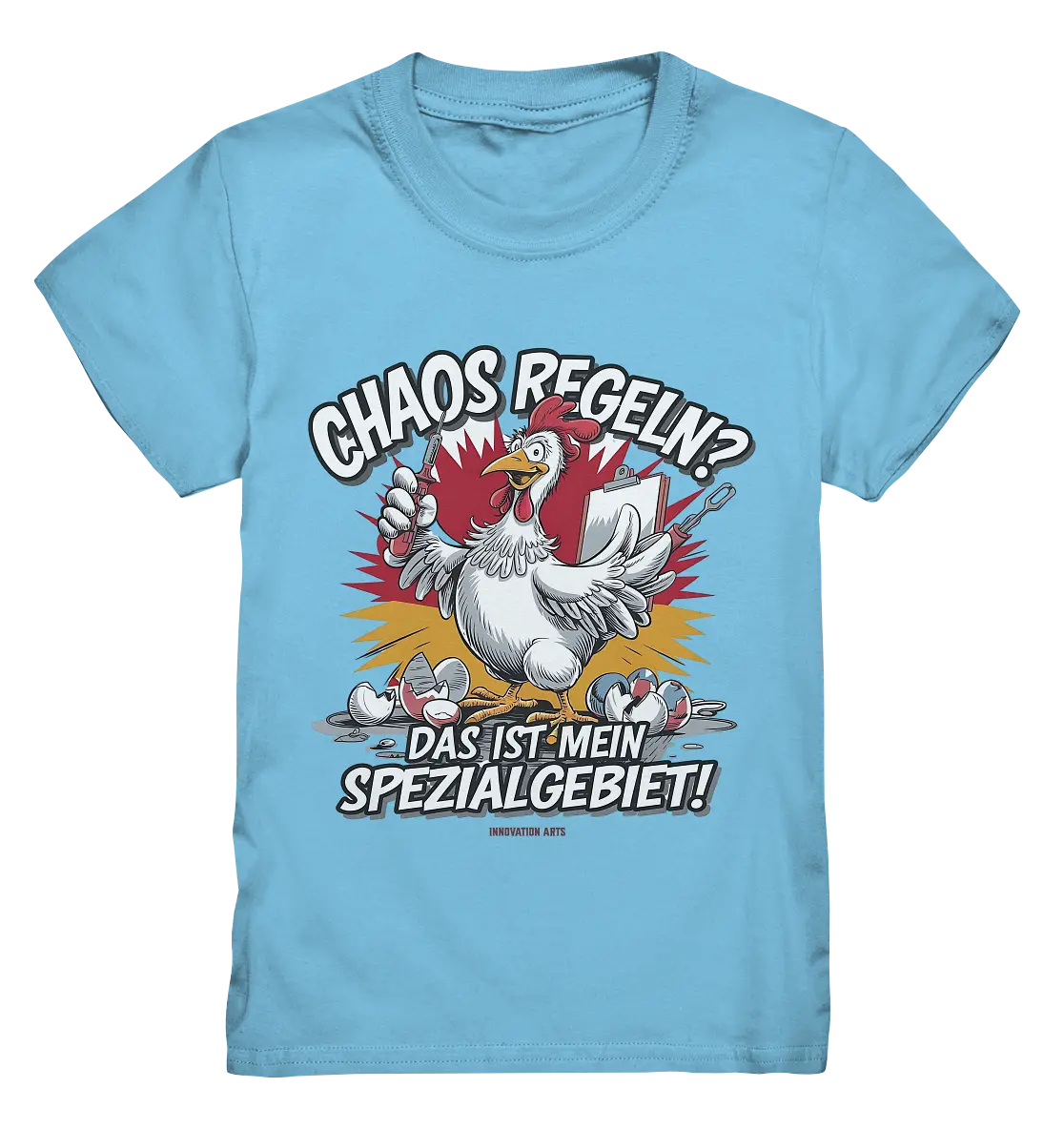 Chaos regeln? Das ist mein Spezialgebiet! – Humorvolles Huhn-Design - Kids Premium Shirt Bright Lights Arts