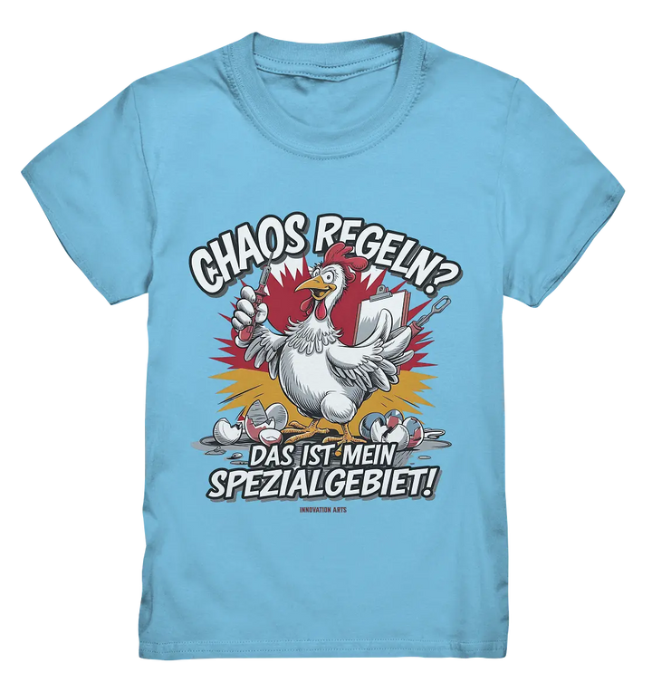 Chaos regeln? Das ist mein Spezialgebiet! – Humorvolles Huhn-Design - Kids Premium Shirt Bright Lights Arts