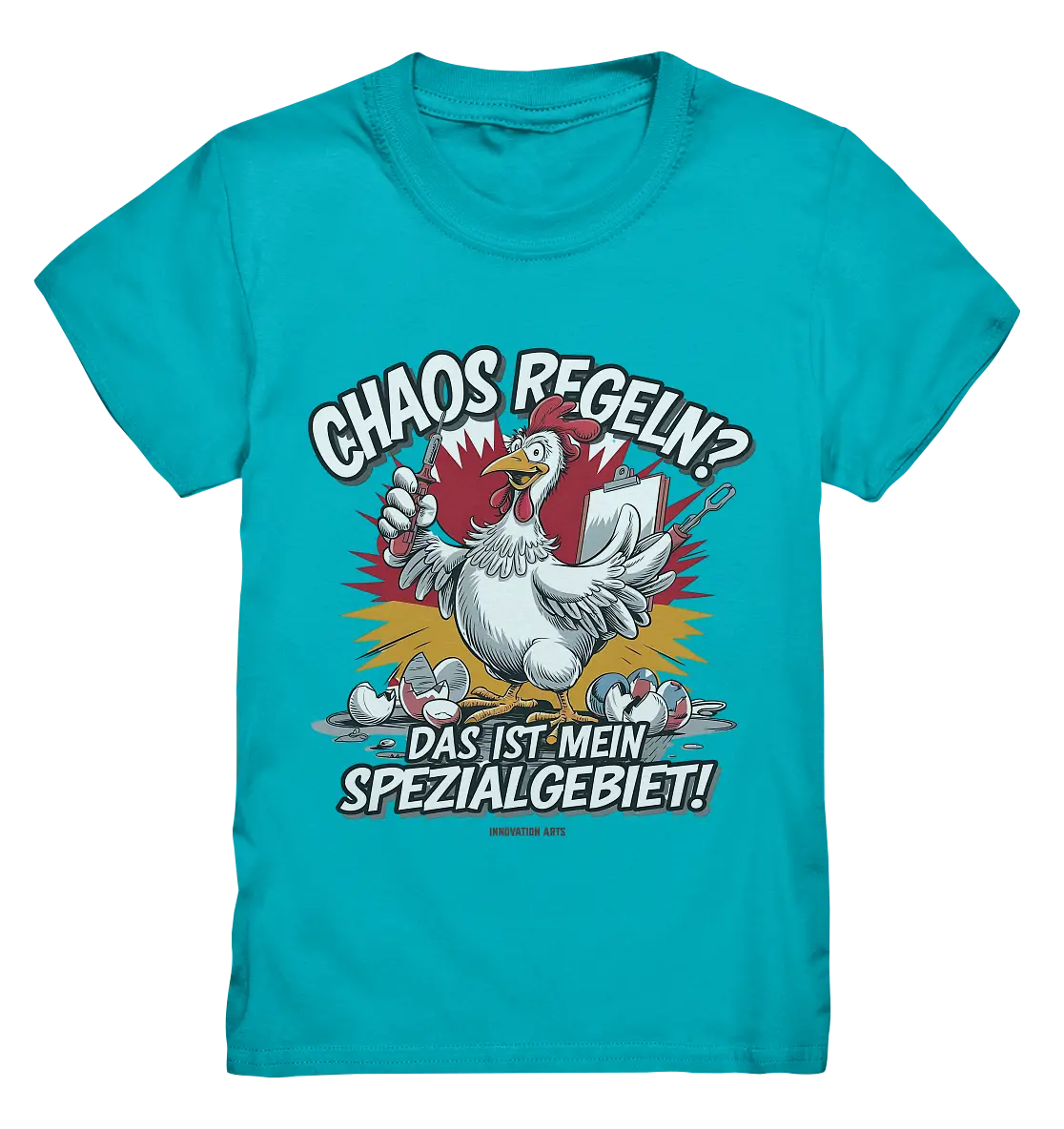 Chaos regeln? Das ist mein Spezialgebiet! – Humorvolles Huhn-Design - Kids Premium Shirt Bright Lights Arts