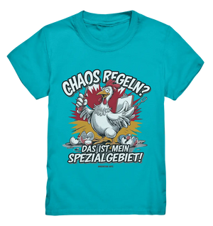 Chaos regeln? Das ist mein Spezialgebiet! – Humorvolles Huhn-Design - Kids Premium Shirt Bright Lights Arts