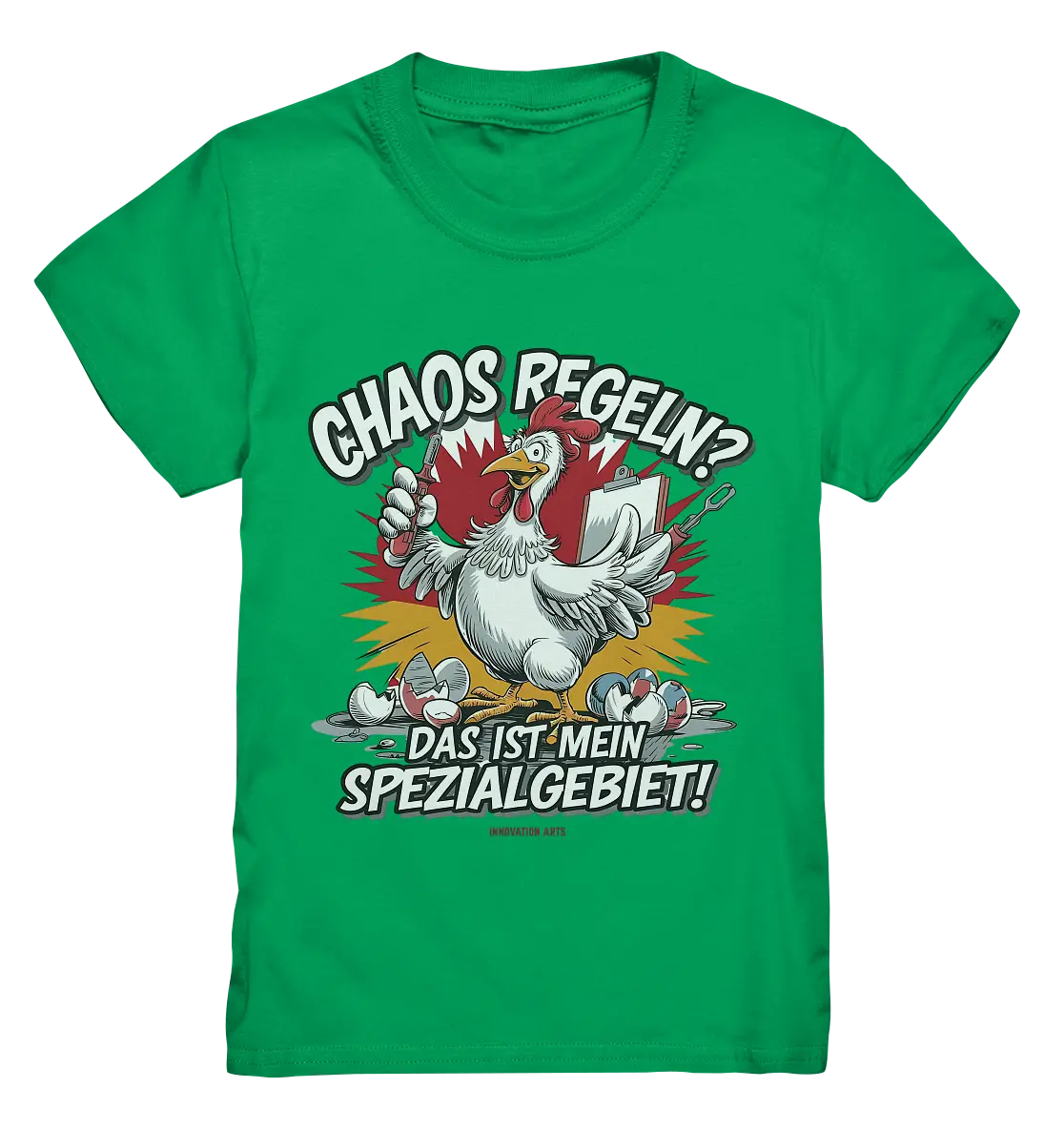 Chaos regeln? Das ist mein Spezialgebiet! – Humorvolles Huhn-Design - Kids Premium Shirt Bright Lights Arts