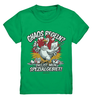 Chaos regeln? Das ist mein Spezialgebiet! – Humorvolles Huhn-Design - Kids Premium Shirt Bright Lights Arts