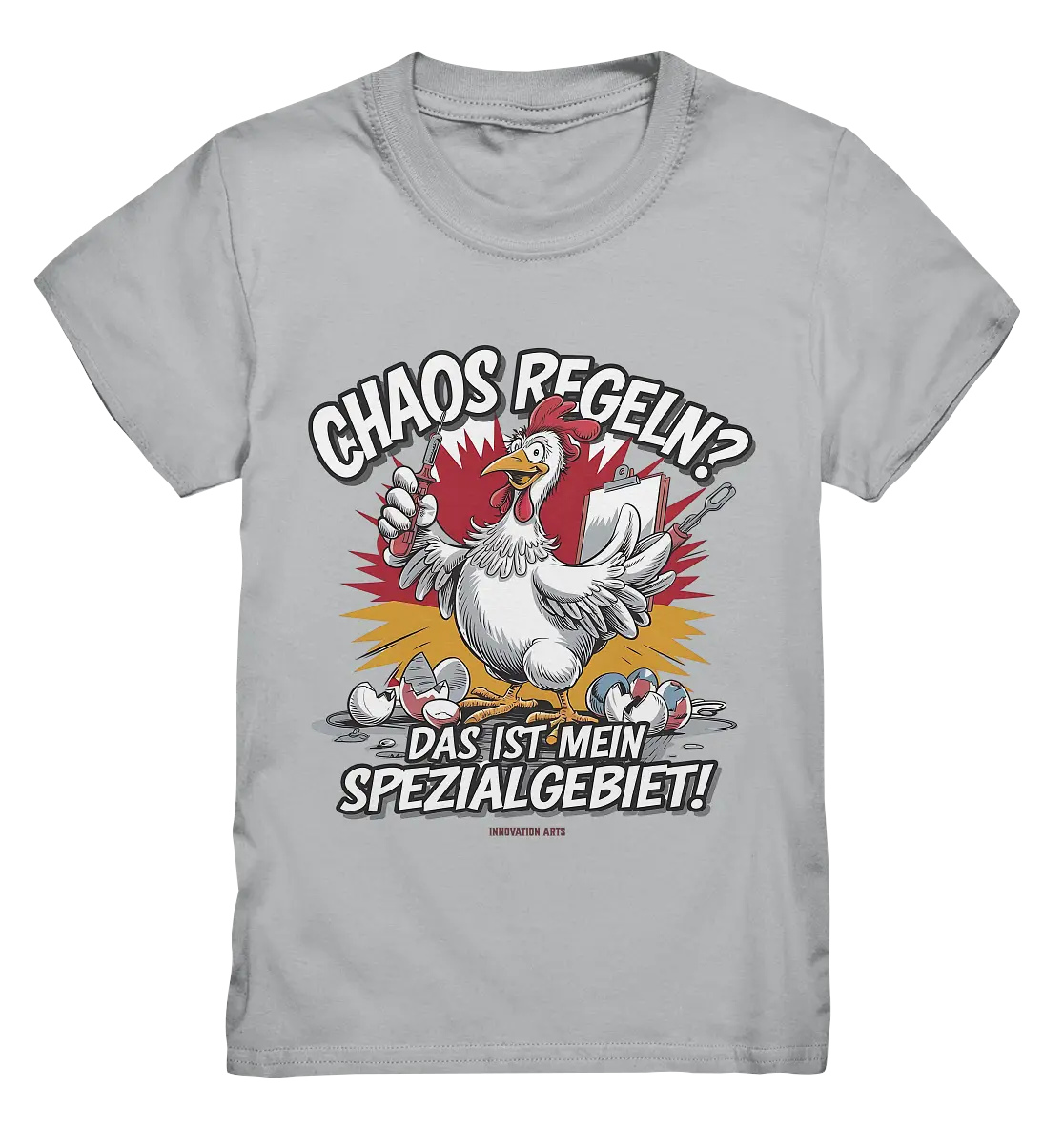 Chaos regeln? Das ist mein Spezialgebiet! – Humorvolles Huhn-Design - Kids Premium Shirt Bright Lights Arts