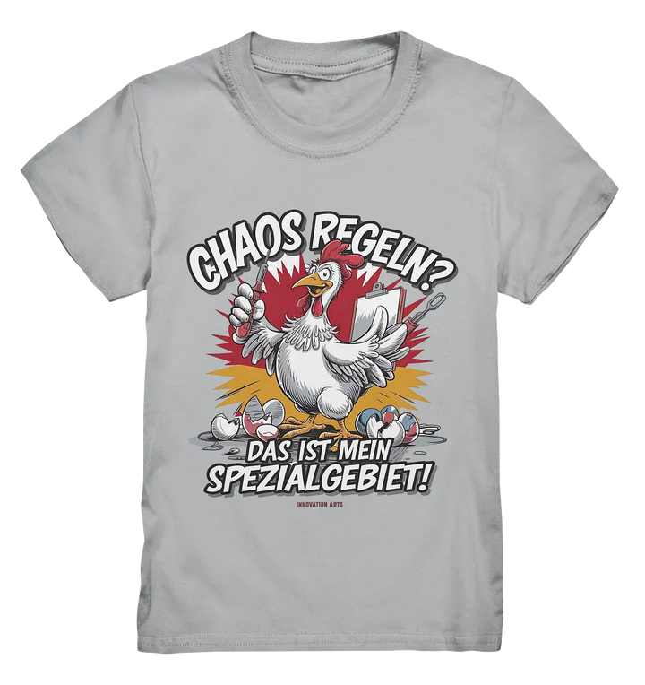 Chaos regeln? Das ist mein Spezialgebiet! – Humorvolles Huhn-Design - Kids Premium Shirt Bright Lights Arts