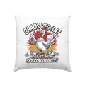 Chaos regeln? Das ist mein Spezialgebiet! – Humorvolles Huhn-Design - Kissen 40x40cm Bright Lights Arts