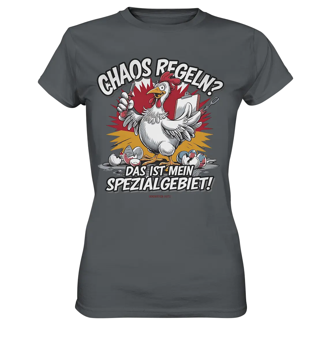 Chaos regeln? Das ist mein Spezialgebiet! – Humorvolles Huhn-Design - Ladies Premium Shirt Bright Lights Arts