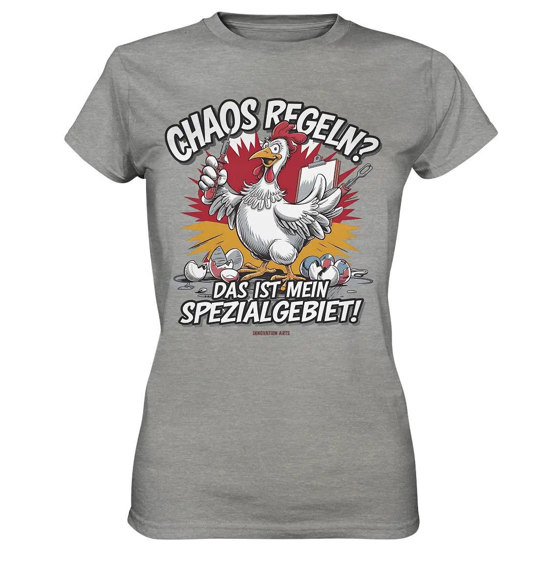 Chaos regeln? Das ist mein Spezialgebiet! – Humorvolles Huhn-Design - Ladies Premium Shirt Bright Lights Arts