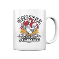 Chaos regeln? Das ist mein Spezialgebiet! – Humorvolles Huhn-Design - Tasse glossy Bright Lights Arts