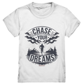 Chase Your Dreams – Motivation trifft kreatives Design - Kids Premium Shirt Bright Lights Arts