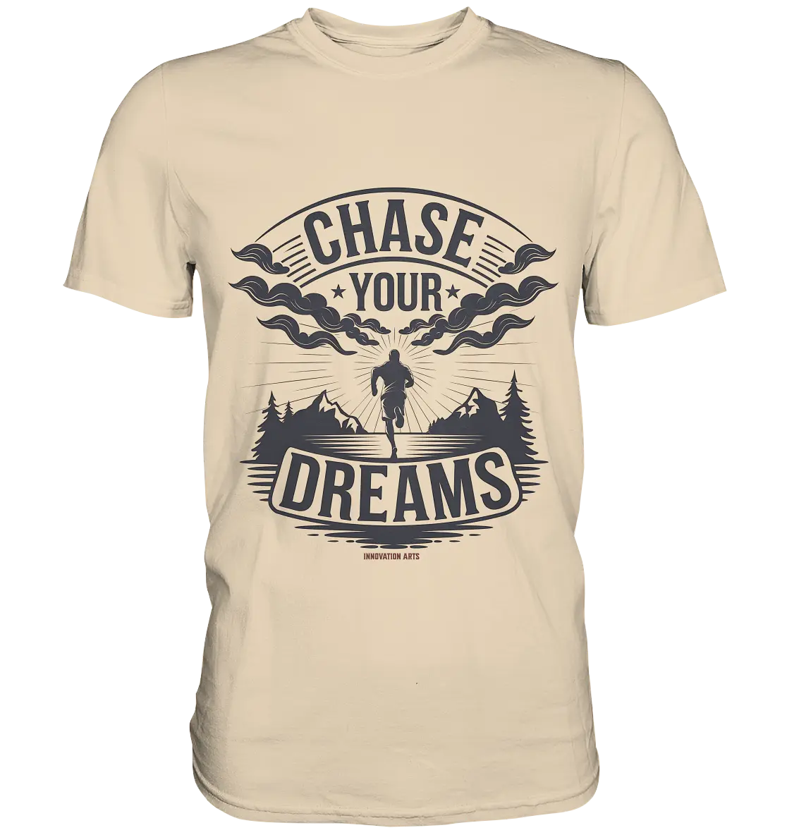 Chase Your Dreams – Motivation trifft kreatives Design - Premium Shirt Bright Lights Arts