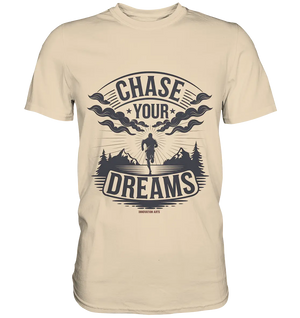 Chase Your Dreams – Motivation trifft kreatives Design - Premium Shirt Bright Lights Arts