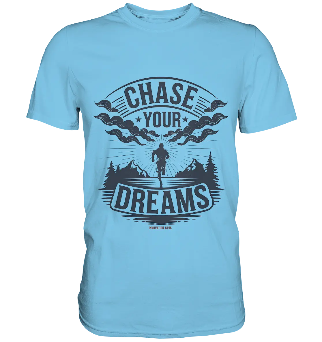 Chase Your Dreams – Motivation trifft kreatives Design - Premium Shirt Bright Lights Arts