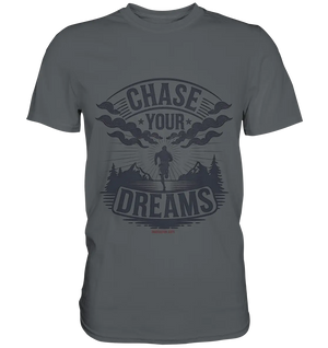 Chase Your Dreams – Motivation trifft kreatives Design - Premium Shirt Bright Lights Arts