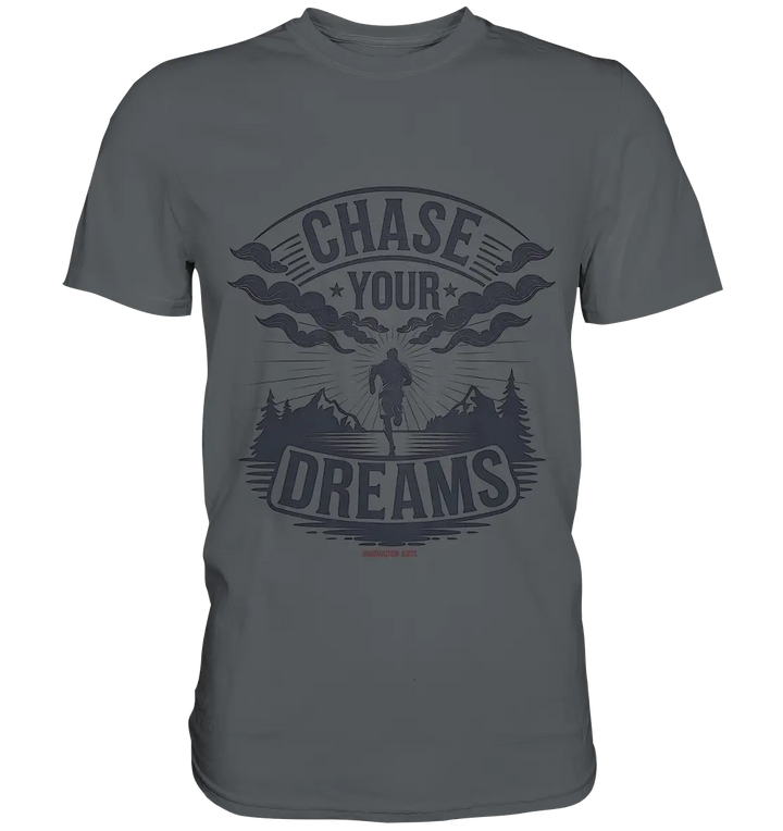 Chase Your Dreams – Motivation trifft kreatives Design - Premium Shirt Bright Lights Arts