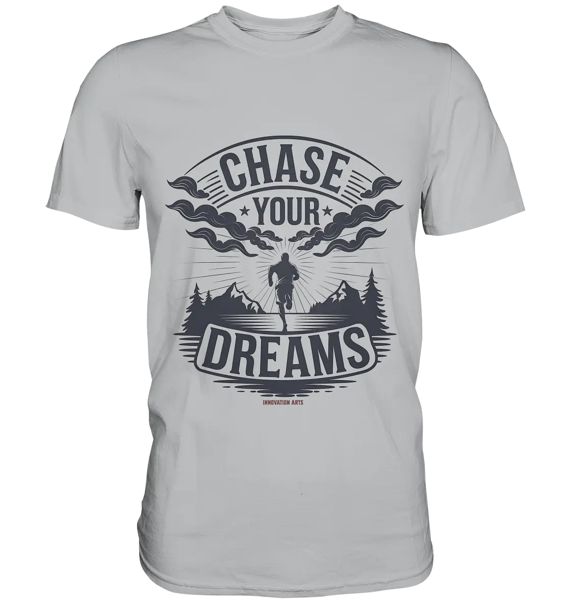 Chase Your Dreams – Motivation trifft kreatives Design - Premium Shirt Bright Lights Arts