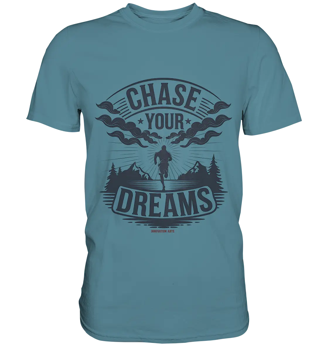 Chase Your Dreams – Motivation trifft kreatives Design - Premium Shirt Bright Lights Arts