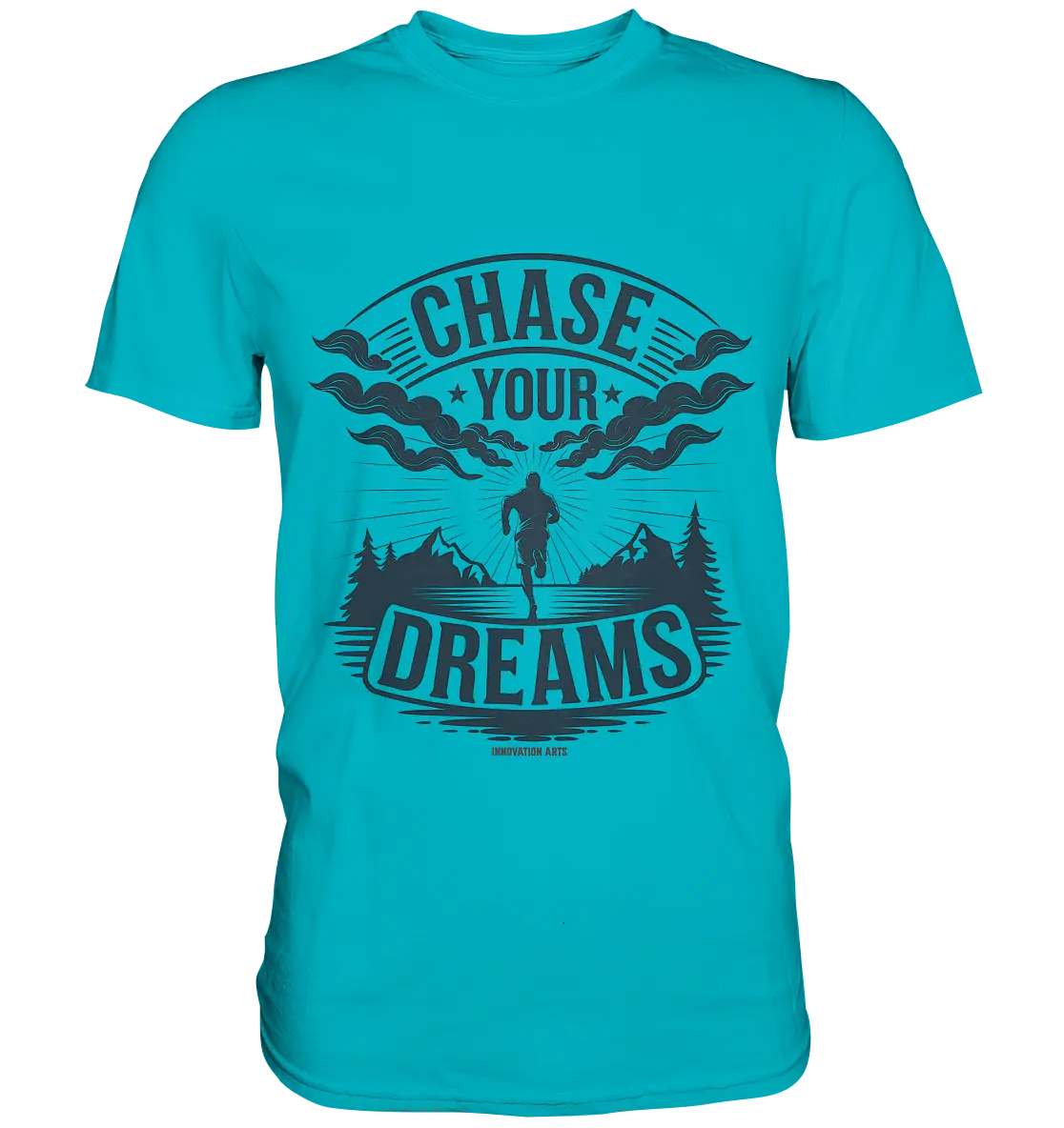 Chase Your Dreams – Motivation trifft kreatives Design - Premium Shirt Bright Lights Arts
