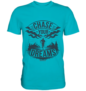 Chase Your Dreams – Motivation trifft kreatives Design - Premium Shirt Bright Lights Arts