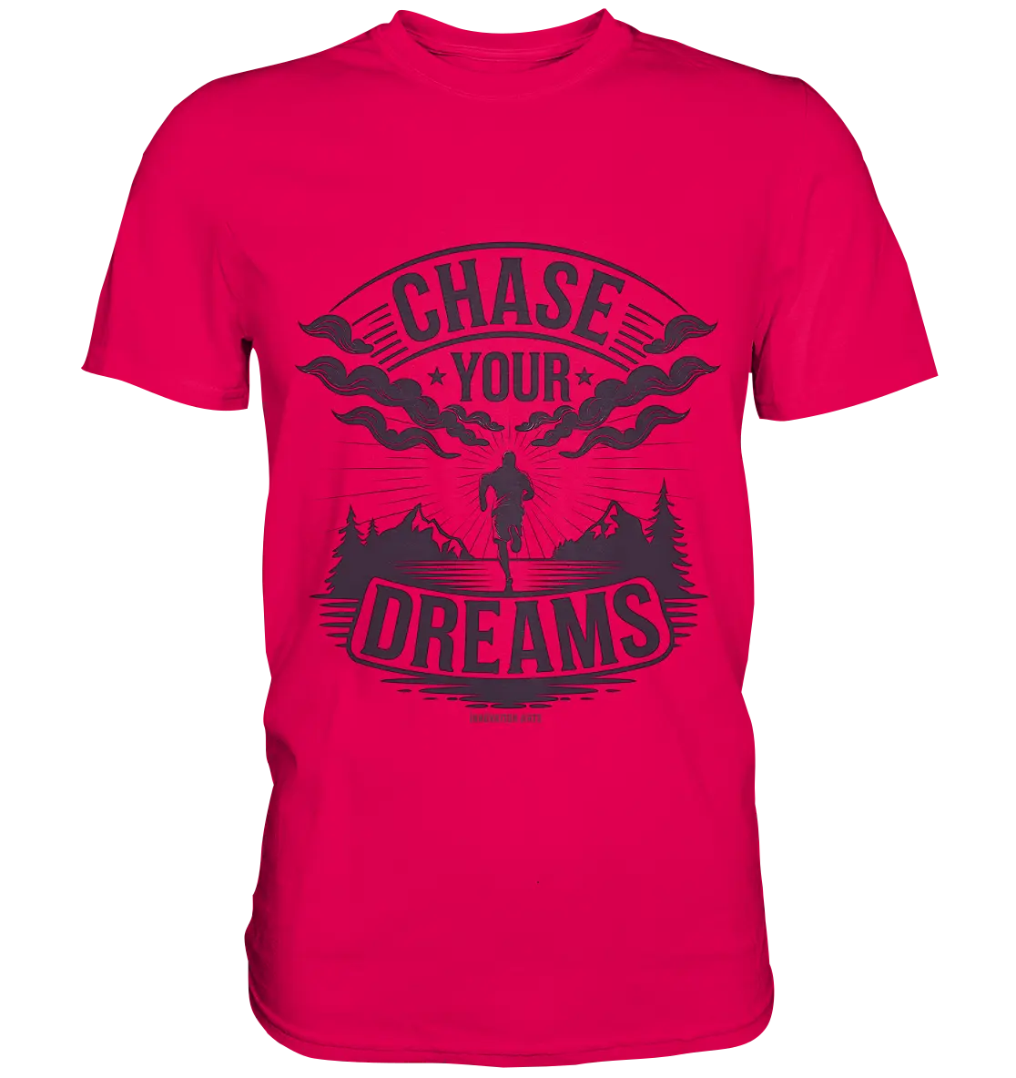 Chase Your Dreams – Motivation trifft kreatives Design - Premium Shirt Bright Lights Arts